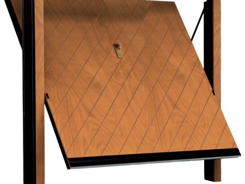 porta basculante in legno linea STYLEGNO modello obliqua